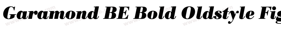 Garamond BE Bold Oldstyle Figures字体转换